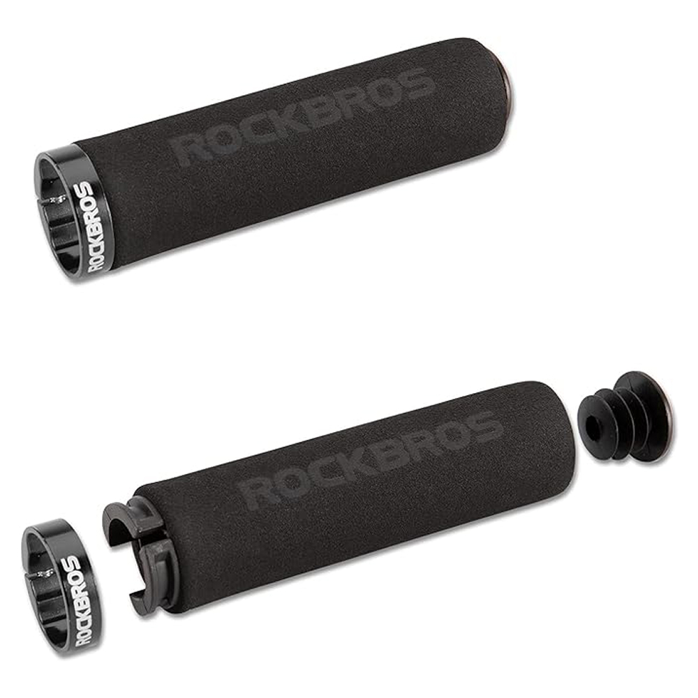 Гриппипсы для велосипеда Rockbros BT1001BKBK (губчатые), черные