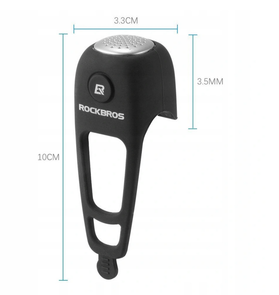 Rockbros CB1709BK elektroniskais velosipēda zvans, melns