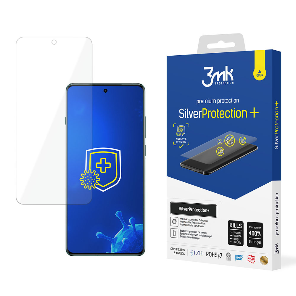 OnePlus 12 3MK Silver Protect+ Antibacterial Screen Protector | Antibakteriāla Telefona Aizsargplēve