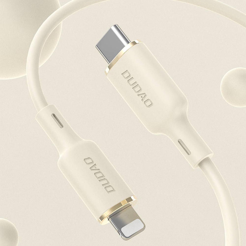 Кабель Dudao L7SCL USB-C - Lightning 30W, 2м, бежевый