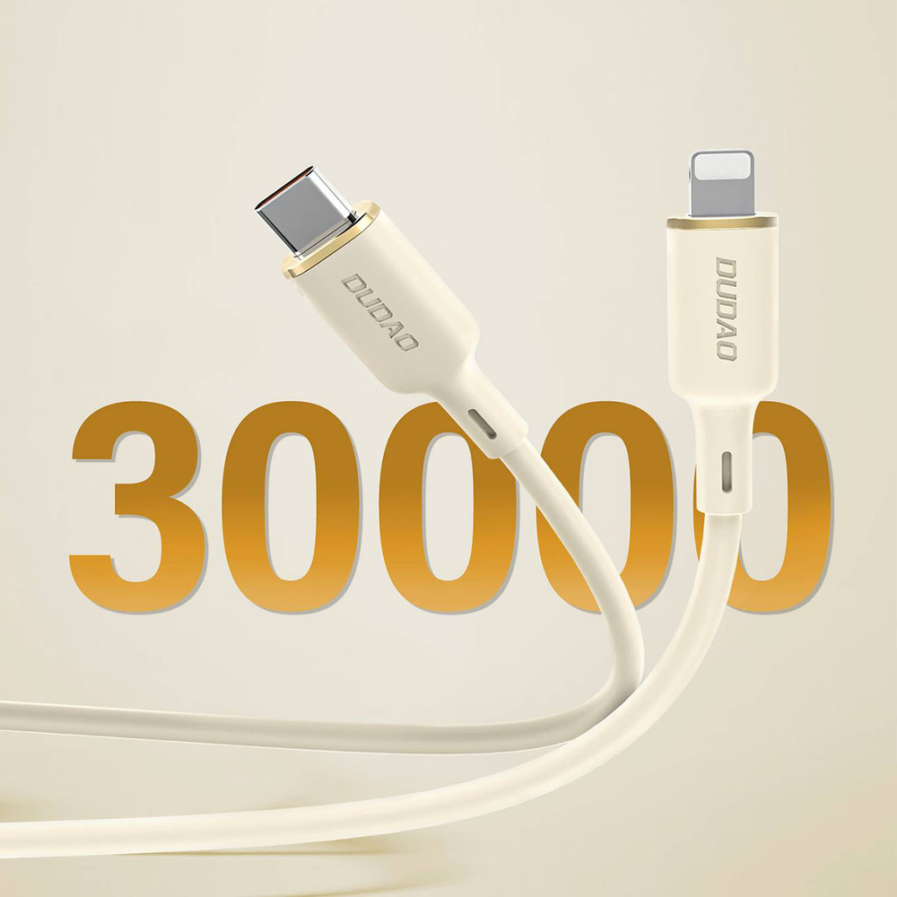 Кабель Dudao L7SCL USB-C - Lightning 30W, 2м, бежевый