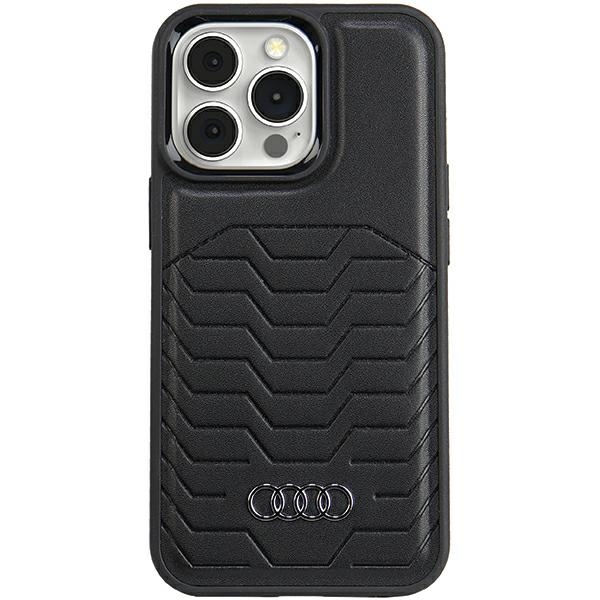 Чехол Audi для iPhone 13 Pro Max Synthetic Leather MagSafe, черный