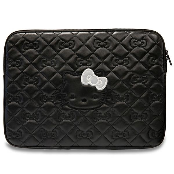 Чехол для ноутбука 14" Hello Kitty Zip PU Quilted Bows, черный