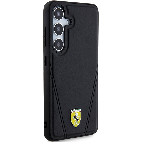 Ferrari Samsung Galaxy S24 vāciņš Hot Stamp V Lines MagSafe, melns