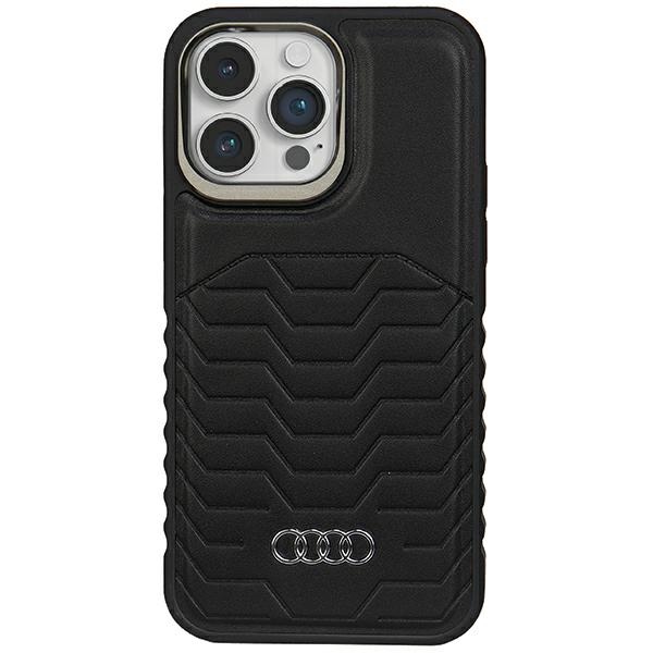 Audi iPhone 14 Pro Max Case Synthetic Leather MagSafe, Black