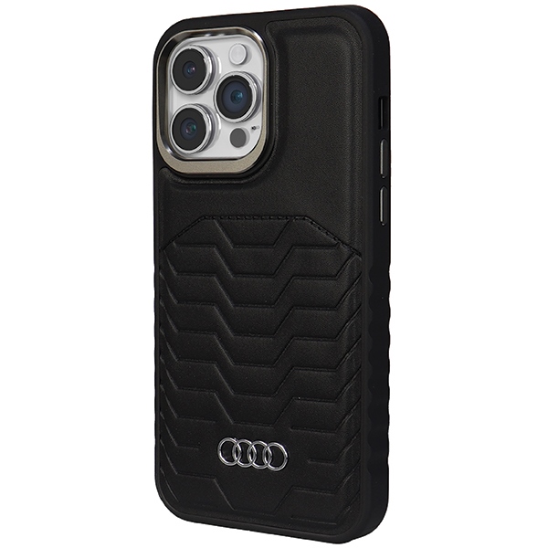 Audi iPhone 14 Pro Max Case Synthetic Leather MagSafe, Black