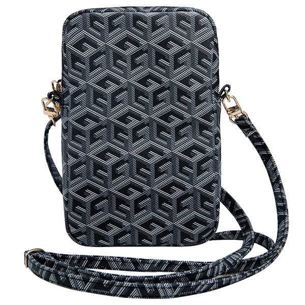 Guess tālruņa soma Zip GCube Bottom Stripe, melna