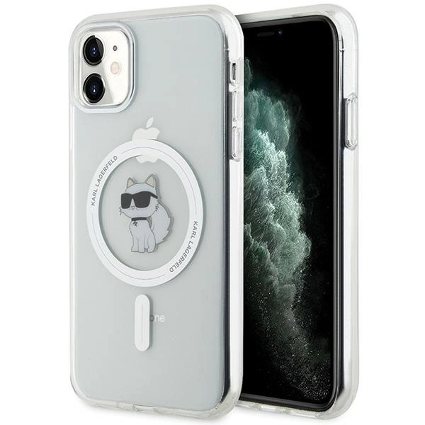 Karl Lagerfeld iPhone 11 / XR vāciņš IML Choupette MagSafe, caurspīdīgs