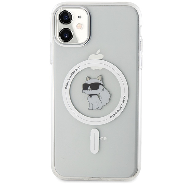 Karl Lagerfeld iPhone 11 / XR vāciņš IML Choupette MagSafe, caurspīdīgs