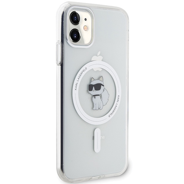 Karl Lagerfeld iPhone 11 / XR vāciņš IML Choupette MagSafe, caurspīdīgs