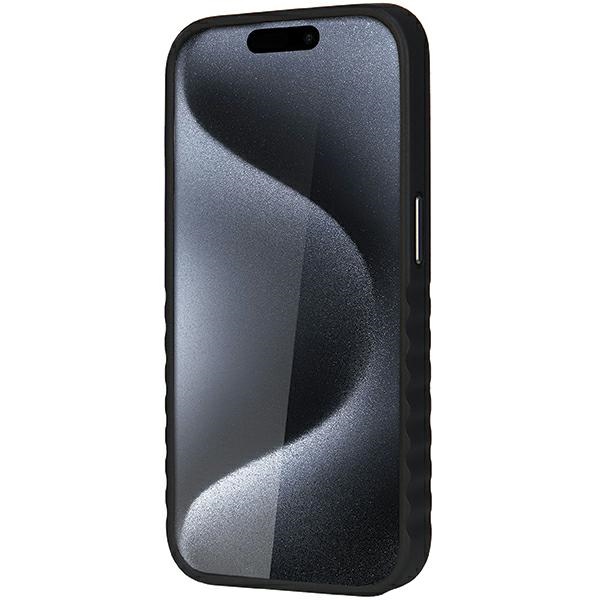 Audi iPhone 15 Pro Max vāciņš Synthetic Leather MagSafe, melns