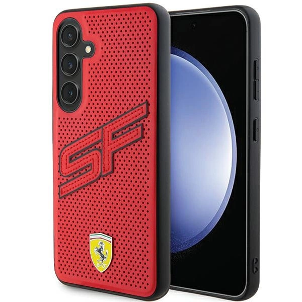 Ferrari Big SF Perforēts korpuss priekš Samsung Galaxy S24+ - sarkans | Perforated case for red
