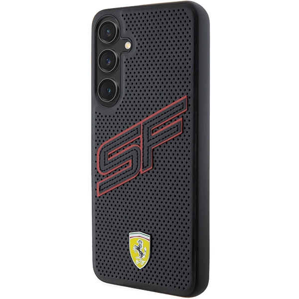 Ferrari Samsung Galaxy S24+ Case Big SF Perforated, Black