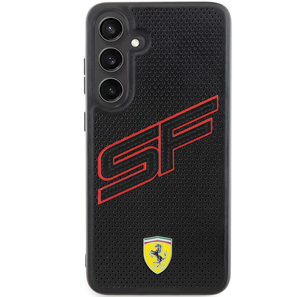 Ferrari Samsung Galaxy S24+ Case Big SF Perforated, Black