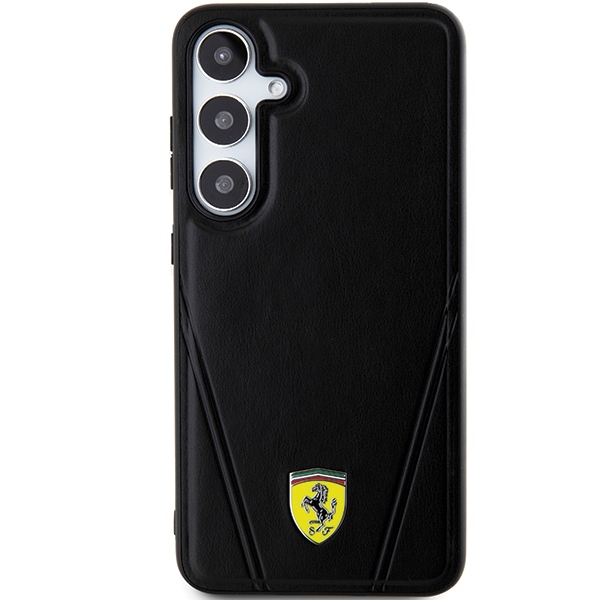 Ferrari Samsung Galaxy S24+ Case Hot Stamp V Lines MagSafe, Black