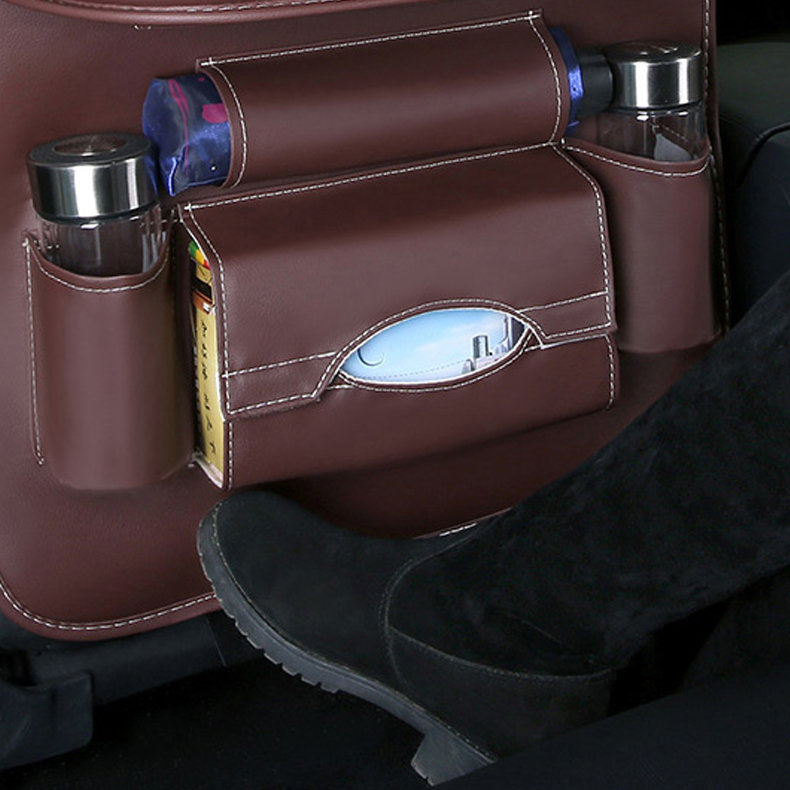 Car Back Seat Organizer Storage, Coffee