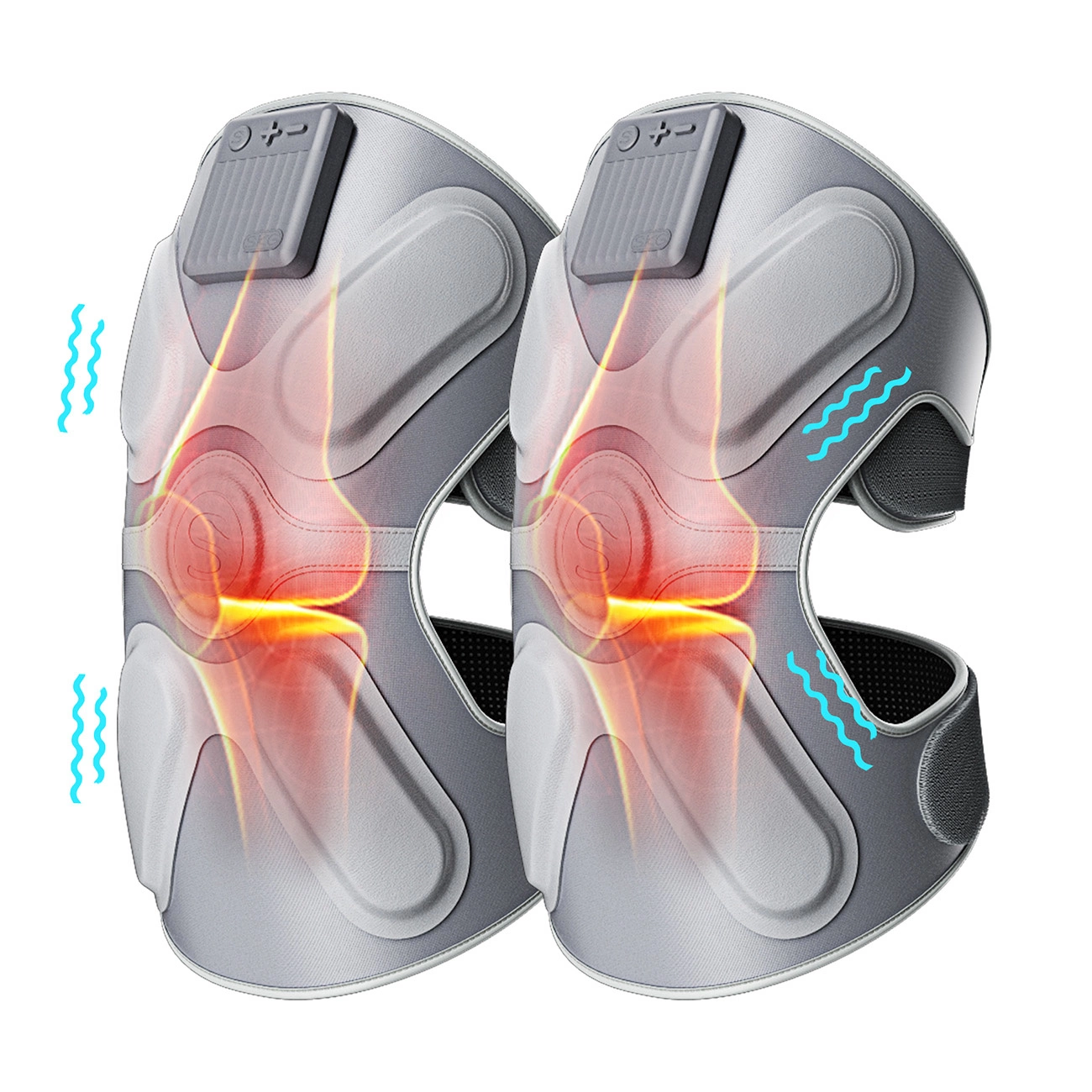 SKG W3 Pro masāžas aparāts ceļgaliem, elkoņiem vai pleciem (2 gab. komplektā) - pelēks | massager for knees,...