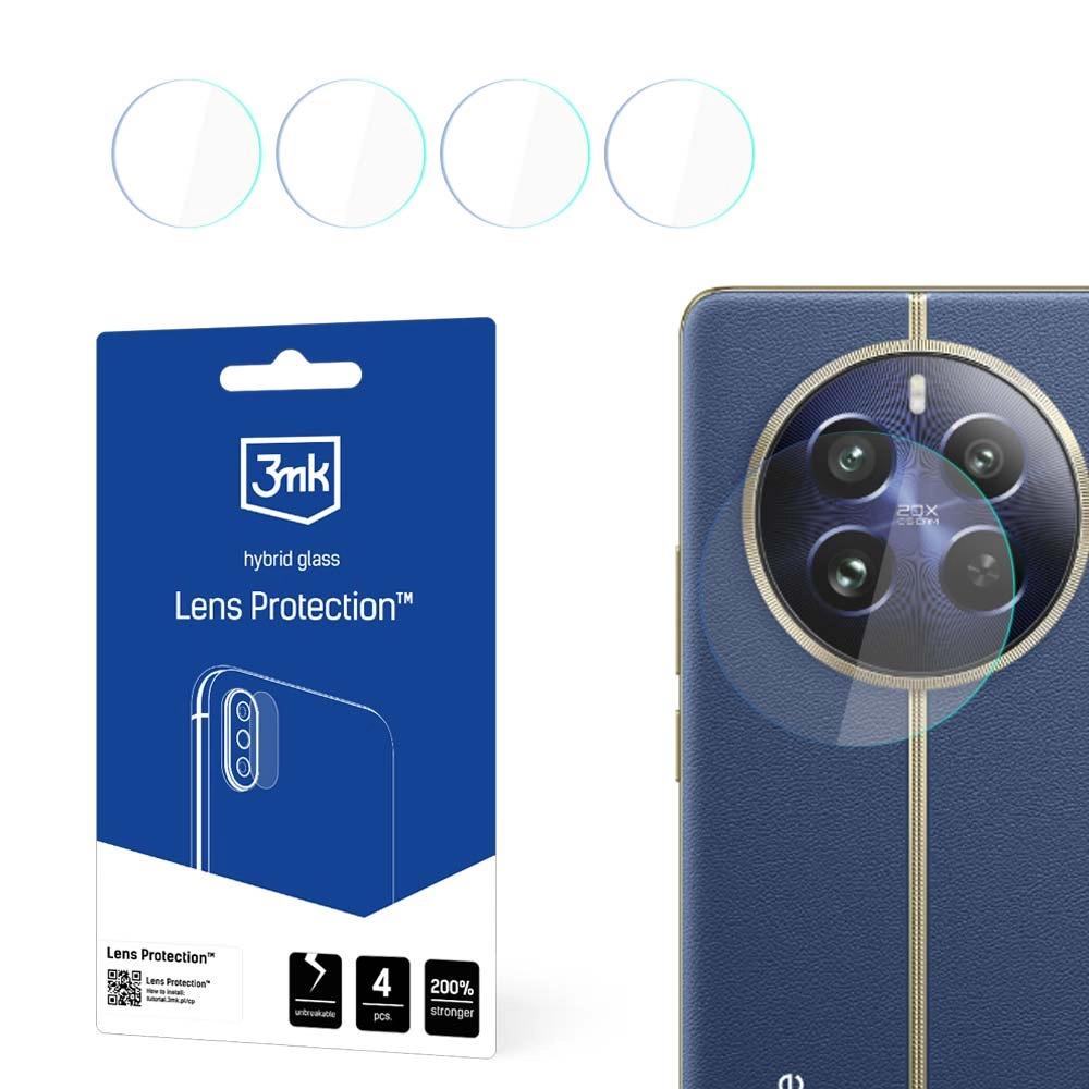 Realme 12 5G Защитное Стекло для Задней Камеры, 4 шт. | 3MK Lens Protection Back Camera...