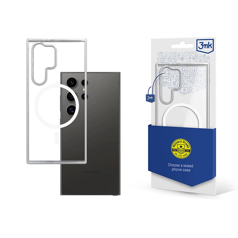 Samsung Galaxy S24 Ultra (SM-S928) 3MK MagCase Clear Case Cover, Transparent | Caurspīdīgs Silikona Vāciņš...