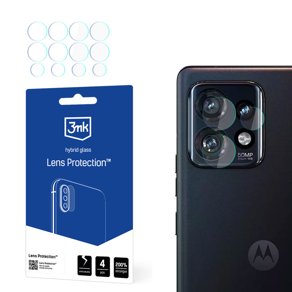 Гибридное защитное стекло для камеры 3mk Lens Protection™ для Motorola Edge 50 Pro