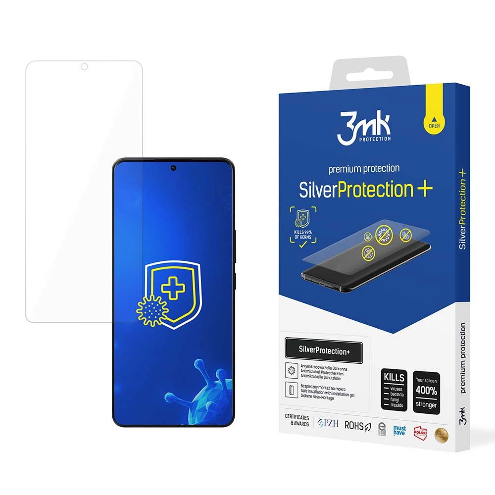 Xiaomi 14 Ultra 3MK Silver Protect+ Antibacterial Screen Protector