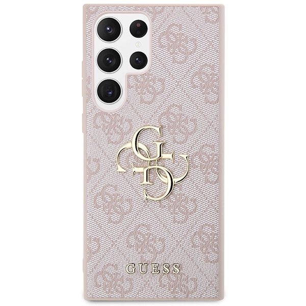 Samsung Galaxy S24 Ultra (SM-S928) Guess 4G Big Metal Logo Case Cover, Pink