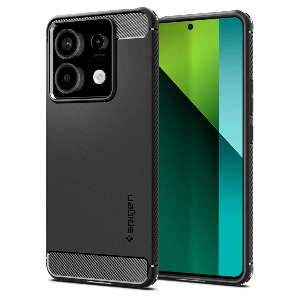 Xiaomi Redmi Note 13 Pro 5G / POCO X6 5G Spigen Rugged Armor Case Cover, Black | Telefona Macņš Vāciņš Apvalks Maks