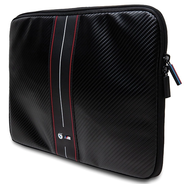 BMW Carbon & Red Stripe apvalks 14" klēpjdatoram - melns | sleeve for a laptop black