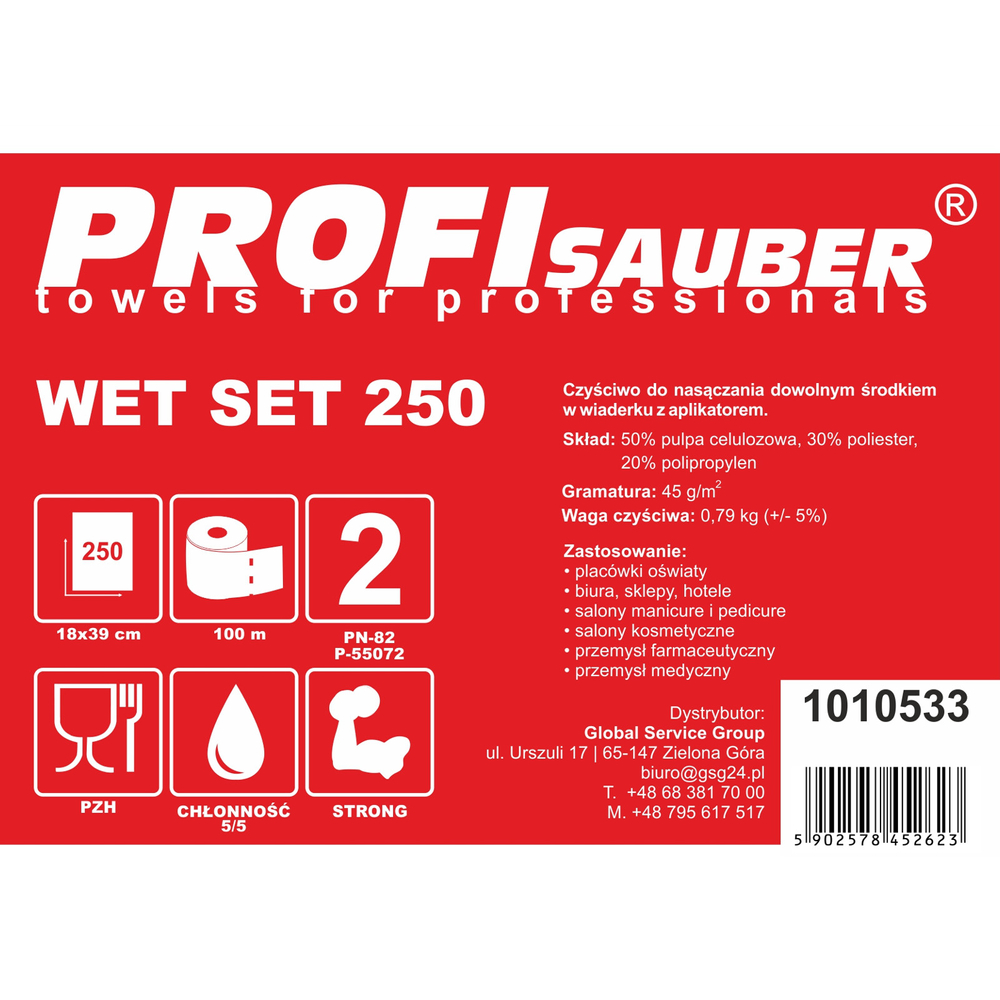 Profi Sauber SET-WET-250 drānas spainī ar dozatoru