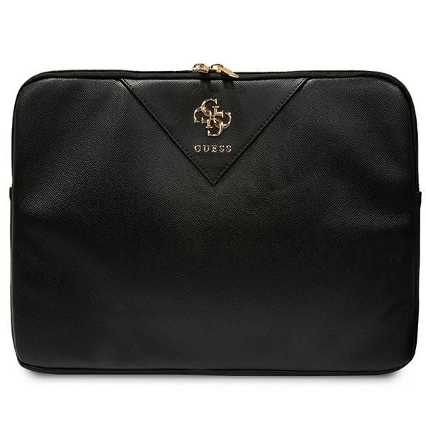 Guess klēpjdatora maciņš 14" ZIP Leather Triangle, melns