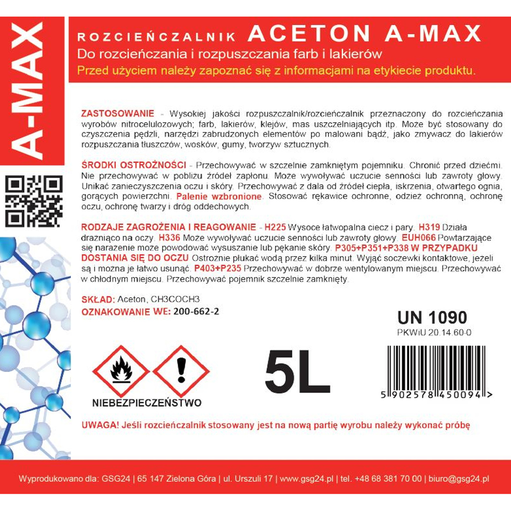 Средство для удаления ацетоновых растворителей A-MAX 5 л