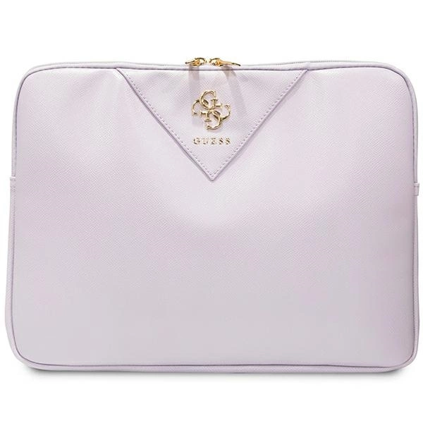 Чехол для ноутбука 14" Guess ZIP Leather Triangle, фиолетовый