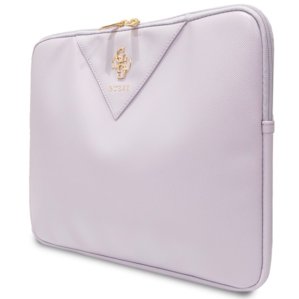 Guess 14\" klēpjdatora maciņš ZIP Leather Triangle, violets