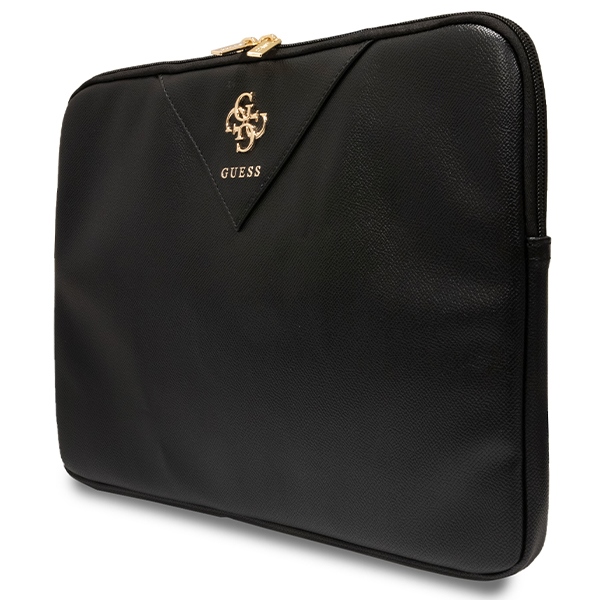 Guess ZIP Leather Triangle klēpjdatora futrālis 16\", melns