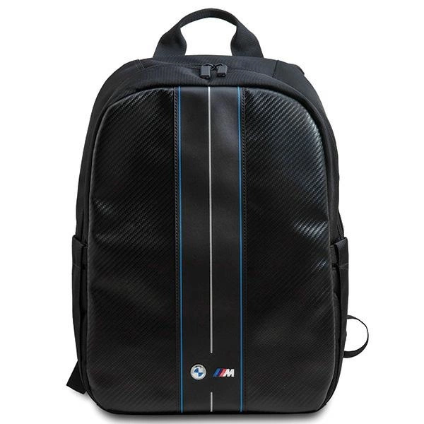 BMW Carbon & Blue Stripe mugursoma 16" klēpjdatoram - melna | backpack for a laptop black