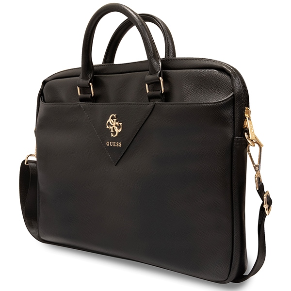 Guess Trīsstūra 4G soma 16" klēpjdatoram - melna | Triangle bag for a laptop black