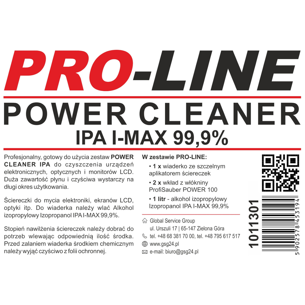 POWER CLEANER IPA komplekts elektronikas, optikas un PRO-LINE monitoru tīrīšanai | set for cleaning electronics,...