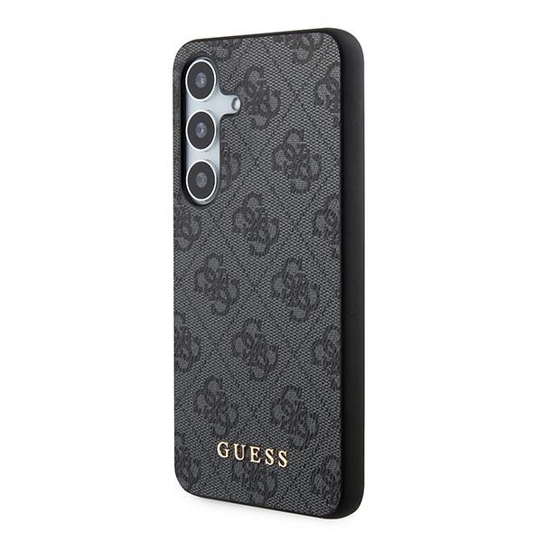 Guess Samsung Galaxy S24 Case 4G Metal Gold Logo, Black