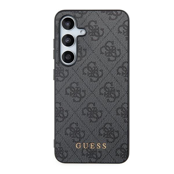 Guess Samsung Galaxy S24 Case 4G Metal Gold Logo, Black