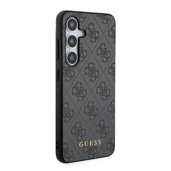 Guess Samsung Galaxy S24 Case 4G Metal Gold Logo, Black