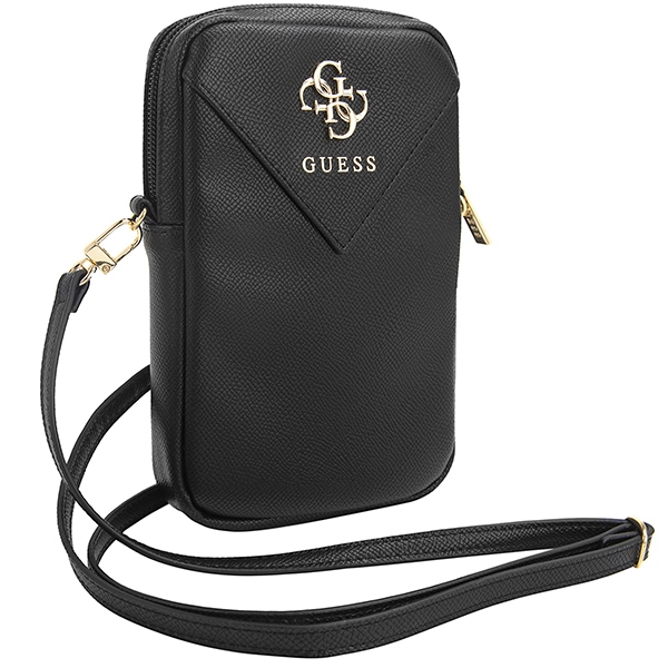Сумка для телефона Guess Zip Triangle 4G, черная
