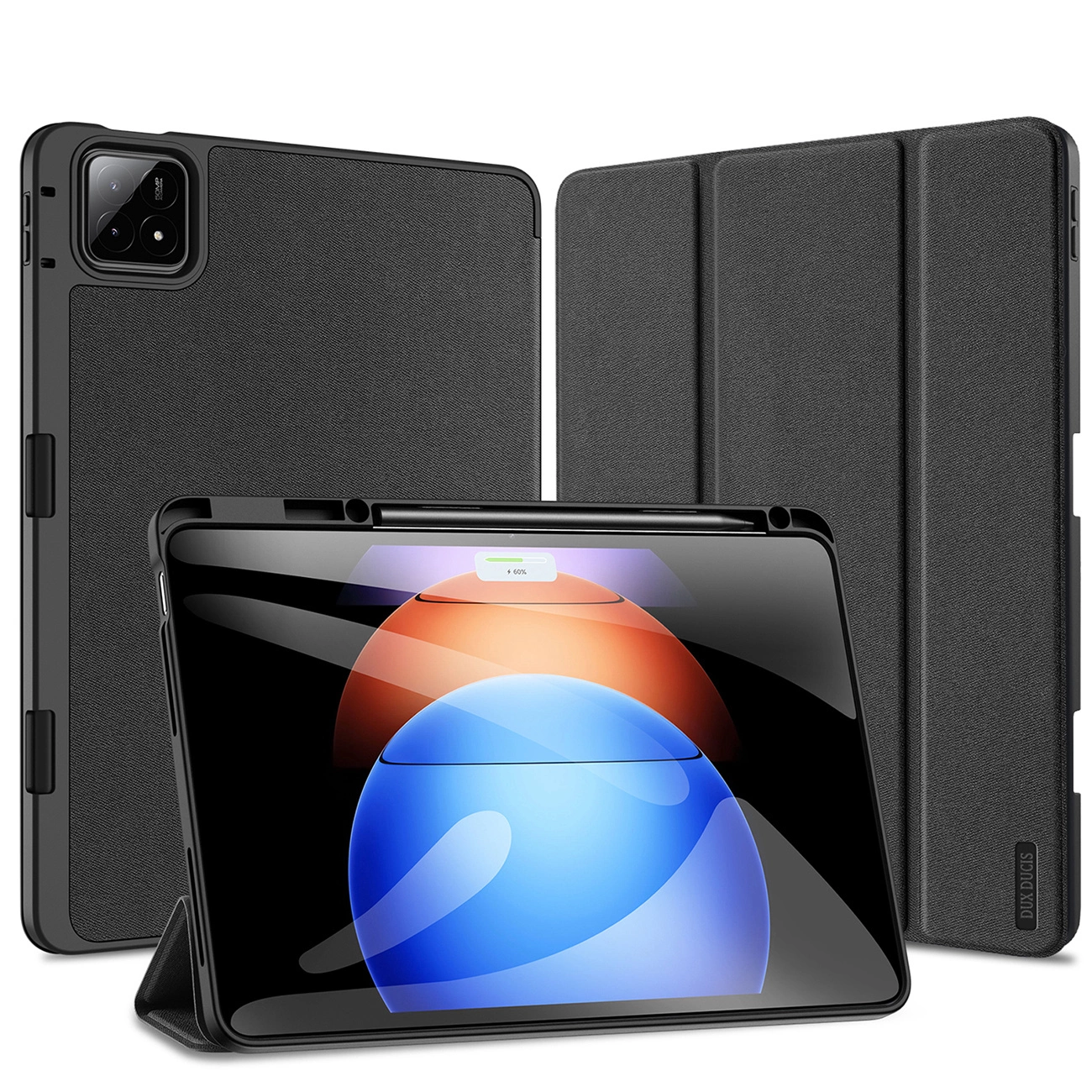 Dux Ducis Domo flip and smart sleep case for Xiaomi Pad 6S Pro 12.4'' - black