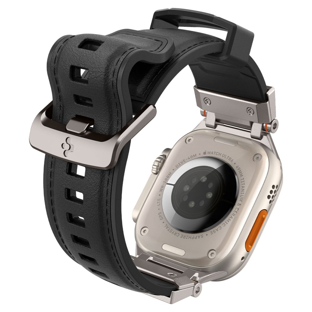 Ремешок Spigen Durapro Armor PU для Apple Watch 4/5/6/7/8/9/SE/Ultra 1/2 (42 / 44 45 49 мм) - черный