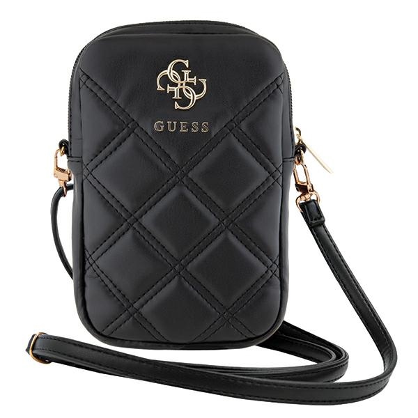 Сумка для телефона Guess Zip Quilted 4G, черная