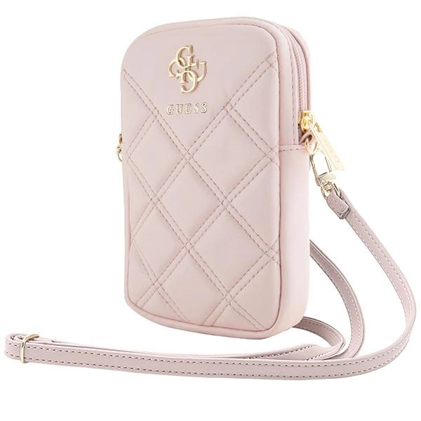 Guess Zip stepēta 4G soma - rozā krāsā | Quilted bag pink