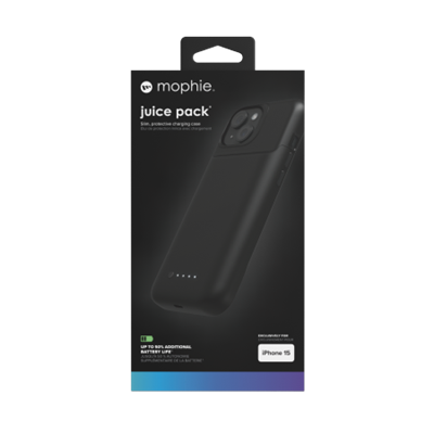 Чехол Mophie Juice Pack для iPhone 15 со встроенным пауэрбанком на 2400 мАч -...