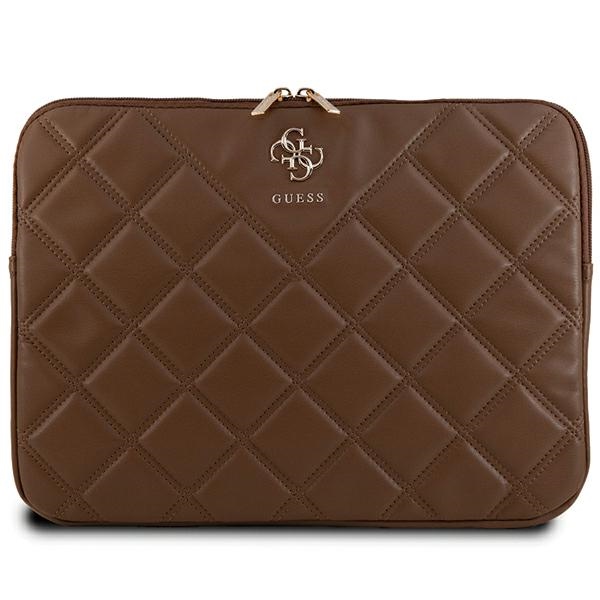 Guess klēpjdatora maciņš 14" Quilted 4G, brūns