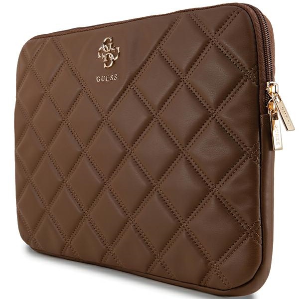 Guess klēpjdatora maciņš 14\" Quilted 4G, brūns