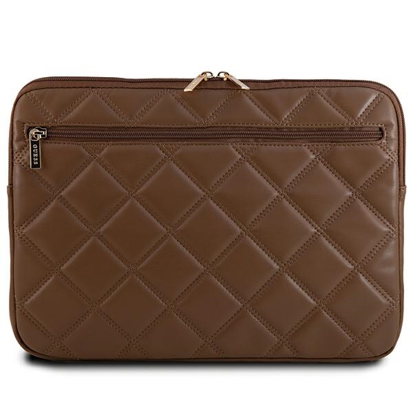 Guess klēpjdatora maciņš 14\" Quilted 4G, brūns