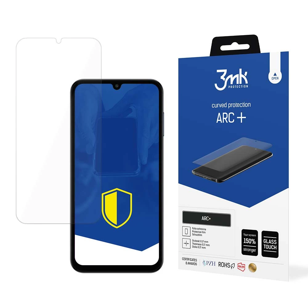 Samsung Galaxy M15 5G Aizsargplēve uz Visu Ekrānu | 3MK ARC+ Protective Film Rounded Fullscreen Protector